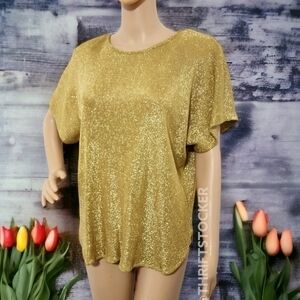 Vintage Metallic gold top